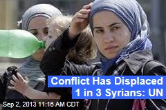 Conflict Has Displaced 1 in 3 Syrians: UN