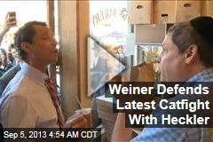Weiner Defends Outburst in New York Bakery