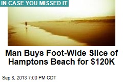 Man Buys Foot-Wide Slice of Hamptons Beach for $120K