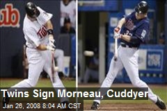Twins Sign Morneau, Cuddyer