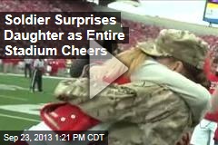 Soldier Surprises Daughter as Entire Stadium Cheers