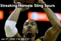 Streaking Hornets Sting Spurs
