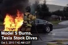 Model S Burns, Tesla Stock Dives