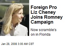 Foreign Pro Liz Cheney Joins Romney Campaign
