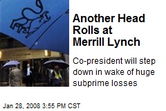 Another Head Rolls at Merrill Lynch