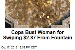 Cops Bust Woman for Swiping $2.87 From Fountain