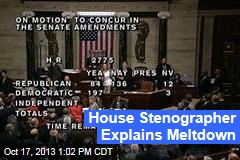 House Stenographer Explains Meltdown