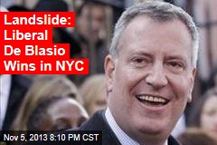 Landslide: Democrat De Blasio Wins in NYC