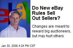 Do New eBay Rules Sell Out Sellers?