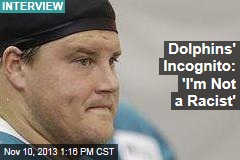 Dolphins&#39; Incognito: &#39;I&#39;m Not a Racist&#39;