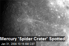 Mercury 'Spider Crater' Spotted