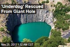 &#39;Underdog Rescued From Giant Hole