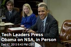 Tech Leaders Press Obama on NSA