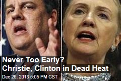 Never Too Early? Christie, Clinton in Dead Heat
