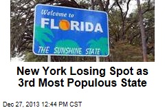 New York Losing Spot as 3rd Most Populous State