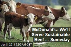 McDonald&#39;s: We&#39;ll Serve Sustainable Beef... Someday