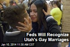 Feds Will Recognize Utah&#39;s Gay Marriages