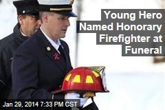 Young Hero Named Honorary Firefighter at Funeral