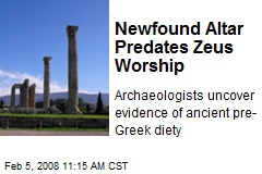 Newfound Altar Predates Zeus Worship