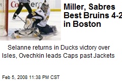 Miller, Sabres Best Bruins 4-2 in Boston