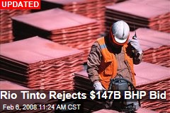 Rio Tinto Rejects $147B BHP Bid
