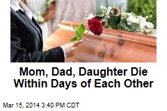 Mom, Dad, Daughter Die Within Days of Each Other