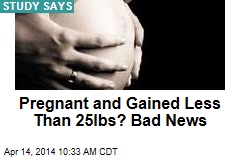 Pregnant and Gained Less Than 25lbs? Bad News