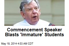 Commencement Speaker Blasts &#39;Immature&#39; Students