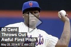 50 Cent Throws Out Awful First Pitch