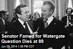 Senator Famed for Watergate Question Dies at 88