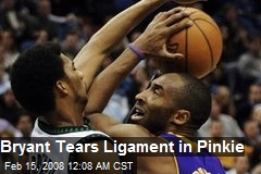 Bryant Tears Ligament in Pinkie