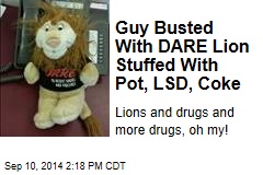 Guy Busted With DARE Lion Stuffed With Pot, LSD, Coke