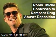 Robin Thicke Says He Was Drunk, High Most of Last Year: Deposition