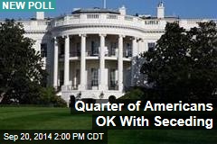 Quarter of Americans OK With Seceding
