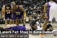 Lakers Fell Shaq in Suns Debut