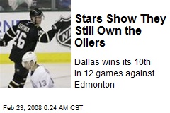 Stars Show They Still Own the Oilers