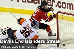 Devils End Islanders Streak