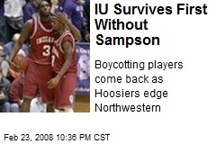 IU Survives First Without Sampson