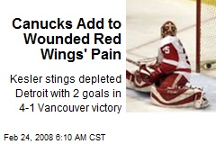 Canucks Add to Wounded Red Wings' Pain