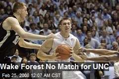 Wake Forest No Match for UNC