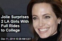 Jolie Surprises 2 LA Girls With Full Rides to College