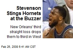 Stevenson Stings Hornets at the Buzzer