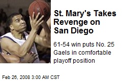St. Mary's Takes Revenge on San Diego