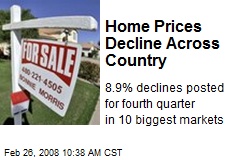 Home Prices Decline Across Country