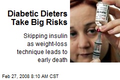 Diabetic Dieters Take Big Risks
