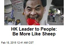 HK Leader to People: Be More Like Sheep