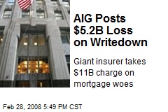AIG Posts $5.2B Loss on Writedown
