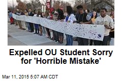 Expelled OU Student Sorry for &#39;Horrible Mistake&#39;