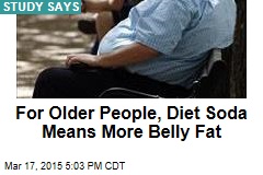 For Older People, Diet Soda Means More Belly Fat