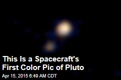 This Is a Spacecraft&#39;s First Color Pic of Pluto